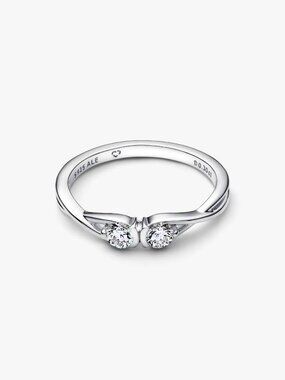 Pandora Infinite Sterling Silver Double-Facing Lab-grown Diamond Ring